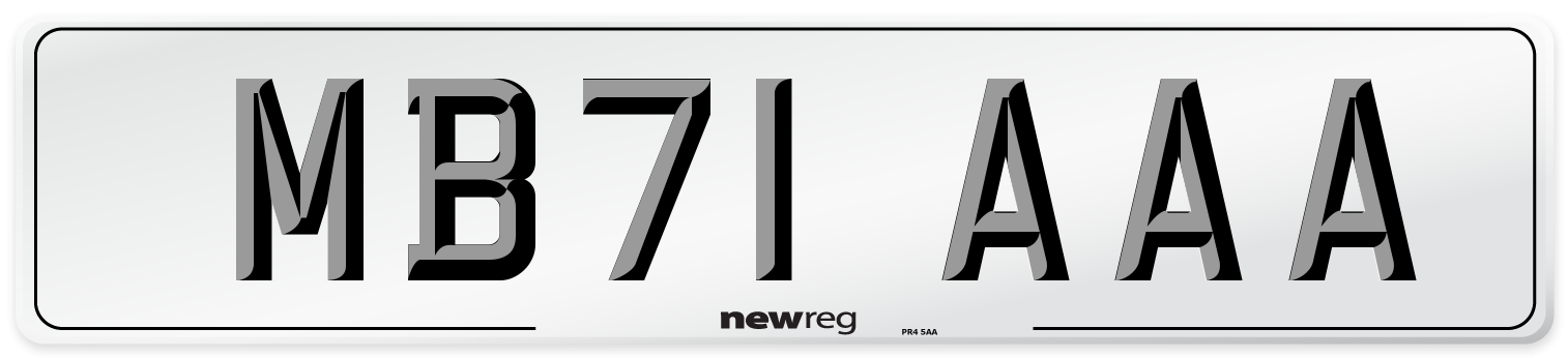 MB71 AAA Number Plate from New Reg